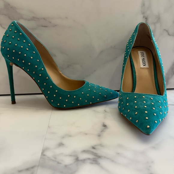 Steve Madden Valarie Green Heels Sz 8 - Picture 2 of 3
